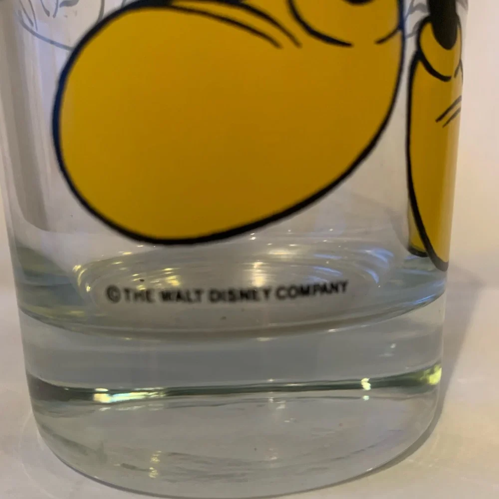 Vintage Mickey Mouse Olympic Winner Wrestler Walt Disney Company Glass - Picture 4 of 9